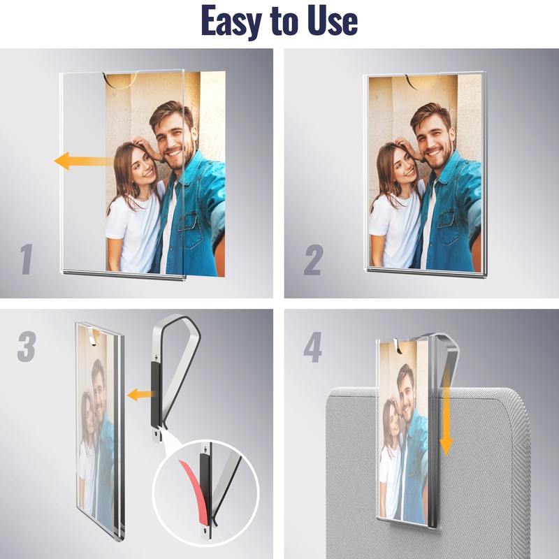 NiHome Car Sun Visor Photo Holder (3PCS)