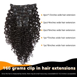 Sent Hair Clip in Hair Extensions Real Human Hair 30Inch 10Pcs Hair Extensions Clip in Curly Wave Long Thick 160g Human Hair Extensions for Women Soft Silky Clip in Extension Natural Black Double Weft
