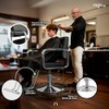 Raganet Silla Hidráulica Profesional Barbería Salón Belleza Base Metálica Redonda
