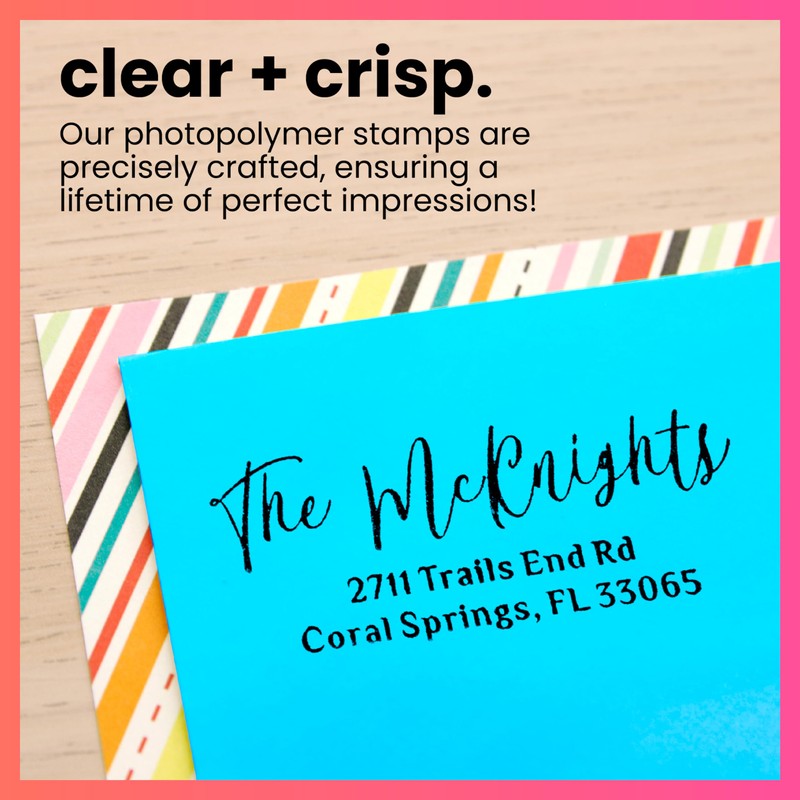 Custom Return Address Stamp – Self Inking Rubber Stamp –