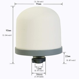 Huining Ceramic Dome Filter, Replacement for Water Pre-Filtration Unit, 0.15 to 0.5 Micron, Household Water Bucket Filtration System (4pcs)