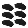 Anteer 6 Pieces Wool Beret Hat French Style Beanie Hats