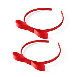 Nuolich Nuolich 2PCS Red Bow Headbands for Girls Women Cute Hair Bow Knotted Hair Hoop World Book Day Party Cosplay Costume Accessories for Matilda