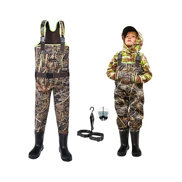 HISEA Kids Chest Waders for Toddler & Children Neoprene Youth