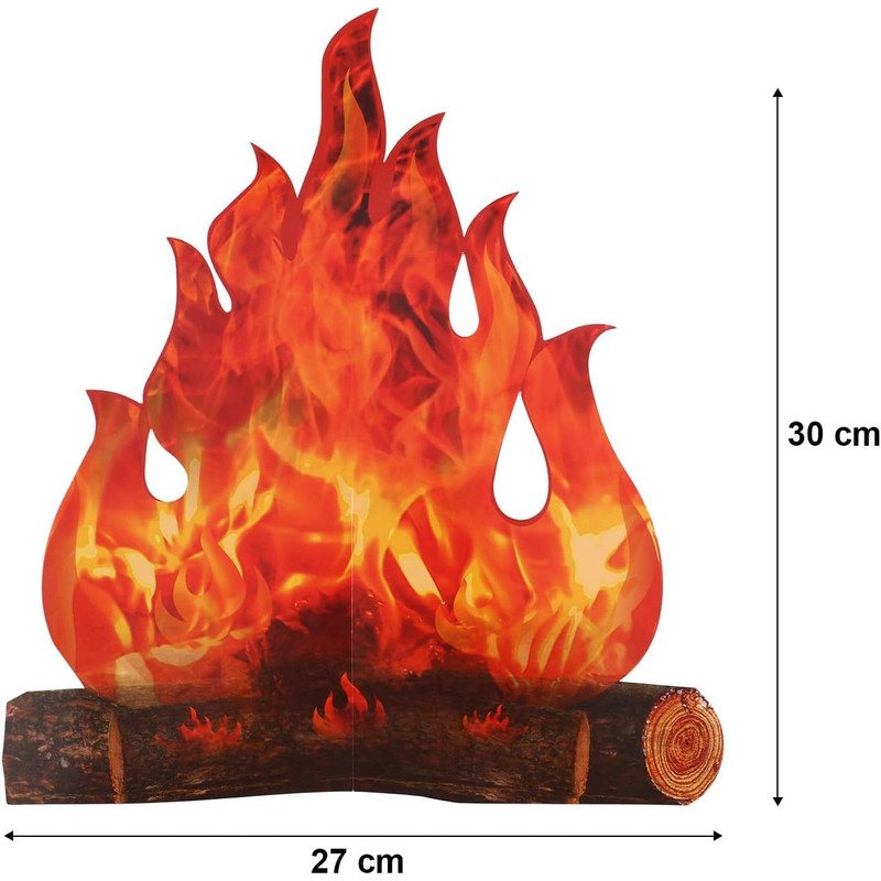3D Decorative Cardboard Campfire Centerpiece Artificial Fire Fake Flame Paper