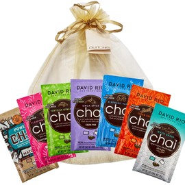 David Rio Chai Latte Trial Pack - 7 Varieties in Portion Bag 168 g (Orca, Flamingo, Elephant, White Shark, Tortoise, Tiger, Power Matcha) Gift Set