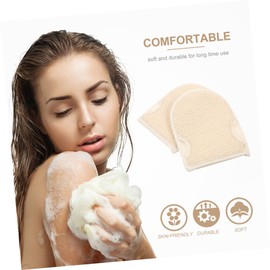 Healeved 2pcs Shower Exfoliating Gloves Double-sided Bath Scrubbers for Deep Skin Cleaning Quick-drying and Breathable Back Scrubber Bath Accessories for Daily Use