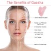 Rose Quartz Gua Sha, Natural Jade Gua Sha Stone Facial