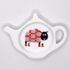 Sheep - Red Brown Tapestry Design Fine Bone China Teabag