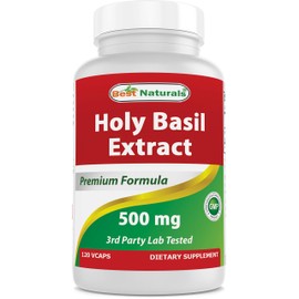 Best Naturals Holy Basil Stress Management 500 mg 120 Veggie Capsules