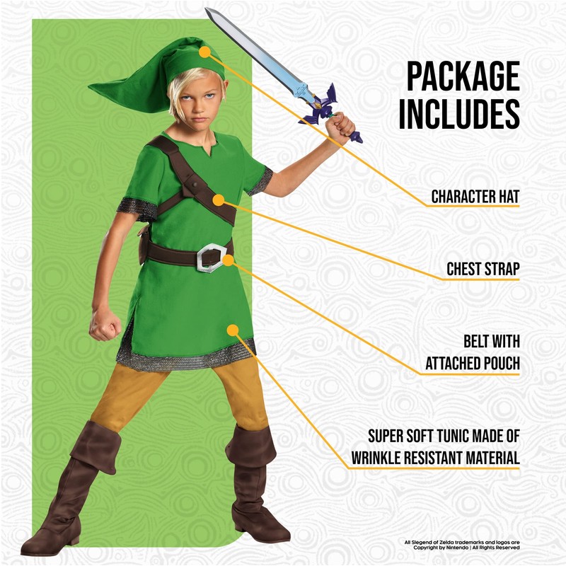 Disguise Disguise Link Klassisches Kostüm, Größe XL (42-44)