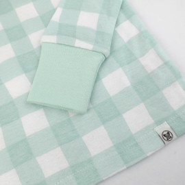 HonestBaby 2-Piece Pajamas Sleepwear PJs 100% Organic Cotton for Baby, Toddler, Kids, Boy, Green Check, 24 Months