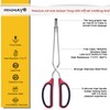 HINMAY Extra Long Scissor Tongs 15-Inch Stainless Steel Barbecue Grilling