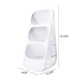 Hosoncovy Countertop Cutlery Drying Holder 3 Tier Cutlery Drainer Tableware Holder Box Tabletop Fork Chopstick Kitchen Storage Cutlery Utensil Organizer (White)