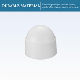 QUARKZMAN M8 x 13 mm Dome Bolt Nuts Protection Cap Covers x 25 Pieces Plastic Hexagonal Screw Caps for Doors and Pipes [White]