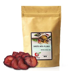 NY SPICE SHOP Dried Red Plums - 1 Pound California Sun Dried Plums - Fresh & Healthy Red Plums - Dried Angelino Plum Halves - Naturally Sweet Dried Plums - Chewy, Non-GMO, No Sugar Added