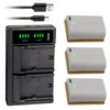 Kastar 3-Pack Battery and LTD2 USB Charger Compatible with Canon