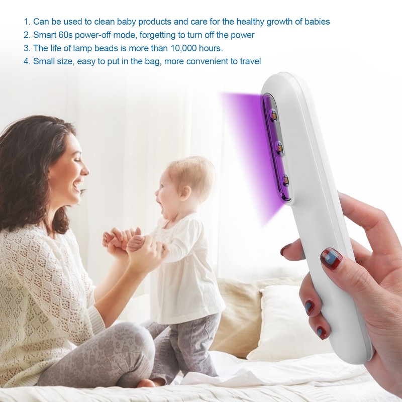 Portable Cleaning Stick LED Ultraviolet Multifunctional UVC Handheld Charging Cleaner