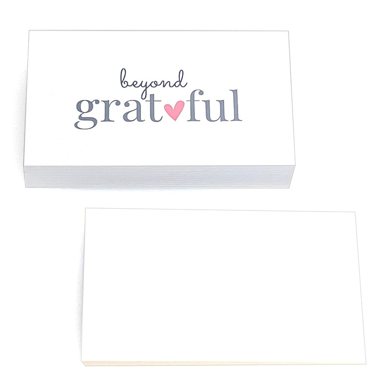 ITZAMNA Chic Gratitude Note Cards 100 Cards Business Card Size