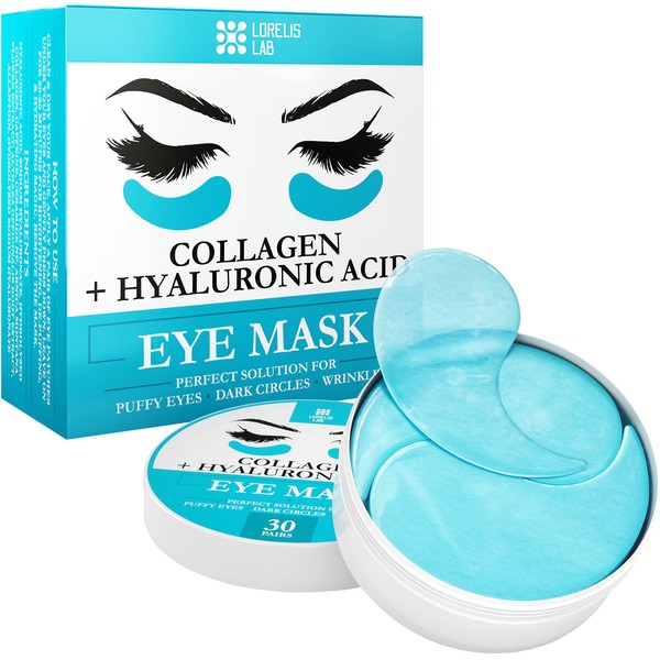Under Eye Mask for Puffy Eyes, Dark Circles, Eye Bags, Puffiness, Wrinkles - Hydrating Under Eye Patches with Collagen, Hyaluronic Acid Skincare - Anti-Aging Eye Patch Treatment Masks - Under Eye Gel Pads