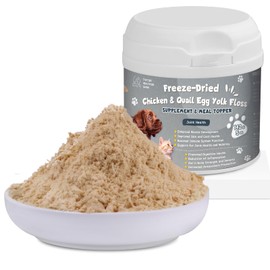 Freeze Dried Chicken & Quail Egg Yolk Floss Treats for Dogs, Multivitamin Hip & Joint Care Supplement for Dogs, Glucosamine Vitamin 6 Ounce