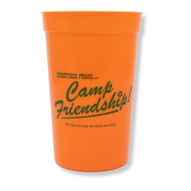 ban.do Stadium Cup Set of 4, Multicolor 22 Ounce Plastic Cups, Camp Friendship
