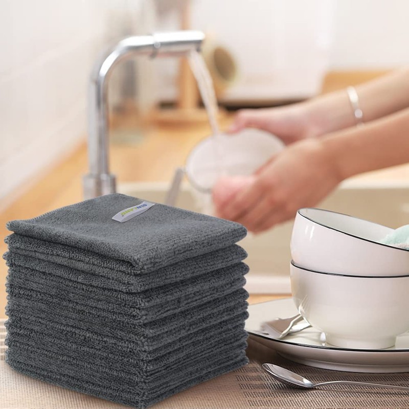 SINLAND Microfiber Cleaning Cloth Rag Super Absorbent Kitchen Dish Cloths