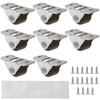 8-Pack Mini Caster Wheels with 16 Screws & Double-Sided Adhesive