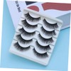 Baluue 5 Pairs Fake Lashes Reusable Black Eyelashes Handmade Eye