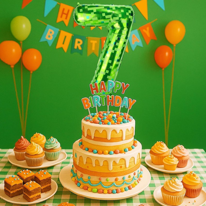 数字 バルーン グリーン 40インチ 数字7 風船 誕生日 飾り付け ナンバーバルーン ハッピーバースデー