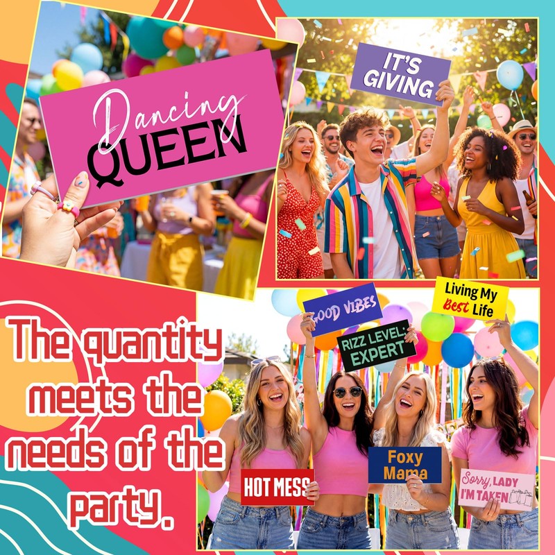 Beeveer 24 Designs Fun Photo Booth Props Sign Photoshoot Accessoires