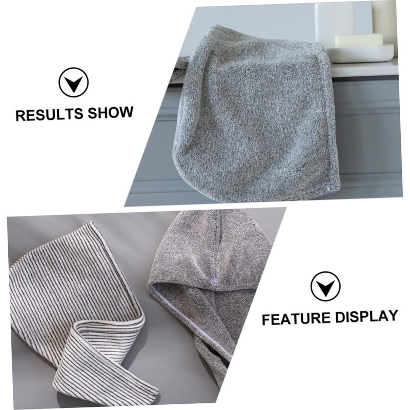 Angoily Gorro De Secado para Cabello 2 Piezas Toalla Absorbente