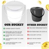 Plastic Street Collection Charity Donation Bucket (White 4 Pack)