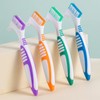 4-Piece Denture Brush Set - Portable Denture Brush with Moderate