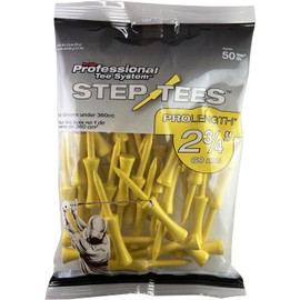 Pride Professional Tee System Two Piece Step Tee, 50 Count, 2-3/4 inch (Yellow)
