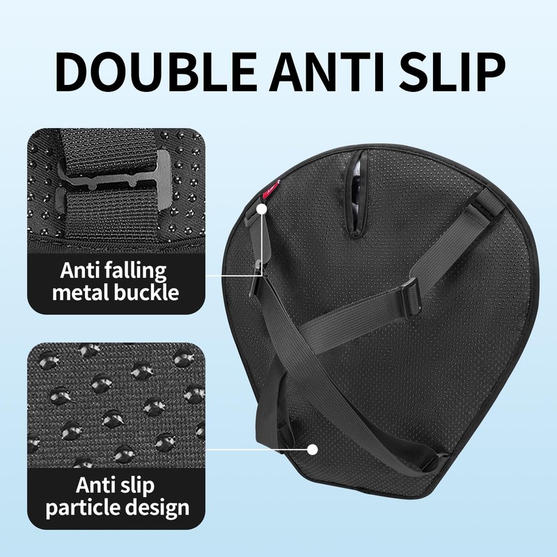 JFT Inflatable Motorcycle Seat Cushion with Built-in Pump, Non-Slip Air