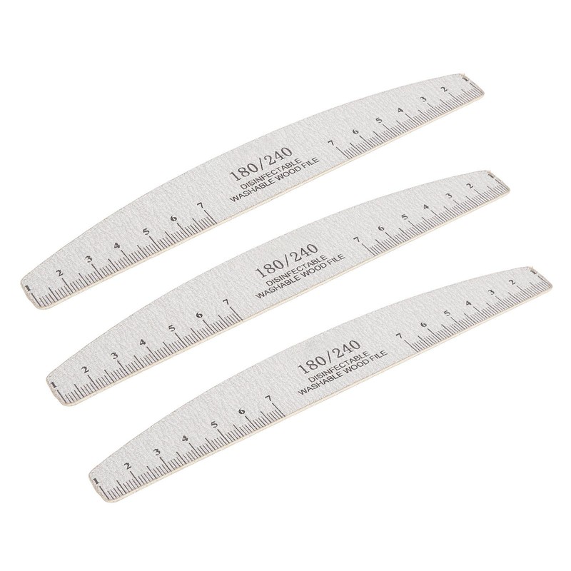 50Pcs Nail Files 180 240 Grit Multifunctional Washable Nail Art
