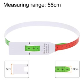 sourcing map Pack of 2 Head Circumference Band 56 cm Plastic Measuring Ruler for Measuring Head and Arm Circumference, Multi-Coloured