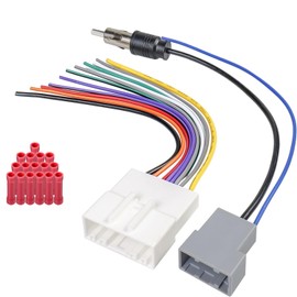 Zenoruslky Radio Wiring Harness Antenna Kit Compatible with Nissan Frontier Altima Pathfinder Sentra Versa Titan Xterra Rogue 20Pin Car Stereo Wire Harness Adapter for Subaru WRX Impreza Forester