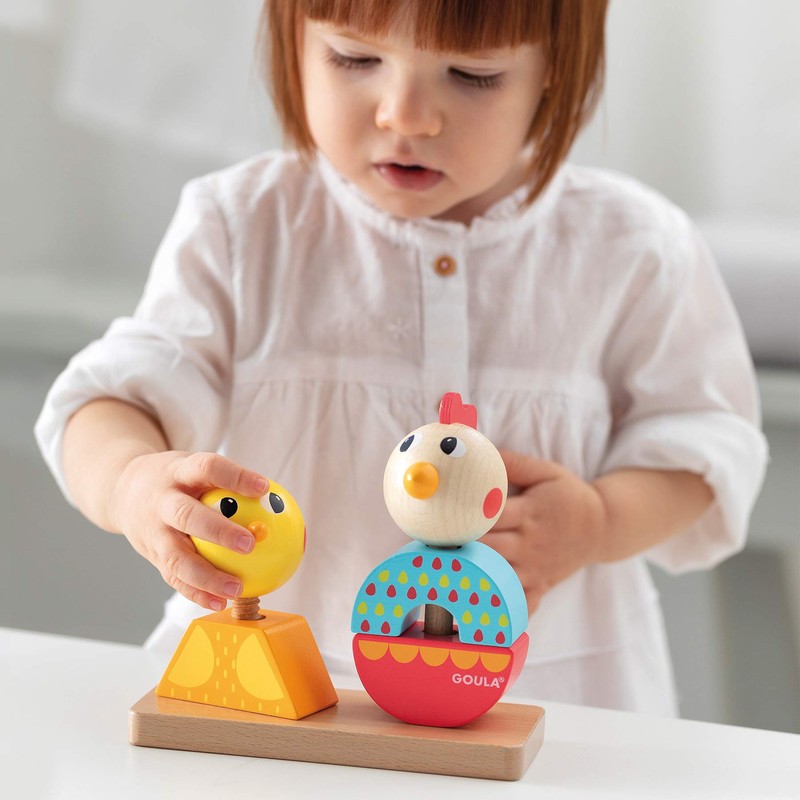 Goula - Jumbo Games - Stacking and Screwing Motor Skills