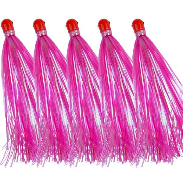 Mylar Flash Teaser Tails Bucktail Lures Fishing Teasers Weighted Jig