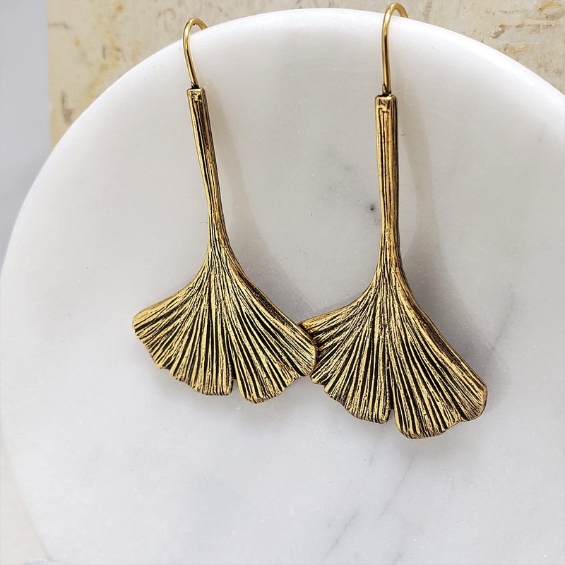 Ginkgo Leaf Earrings - Museum Reproductions - Made in the