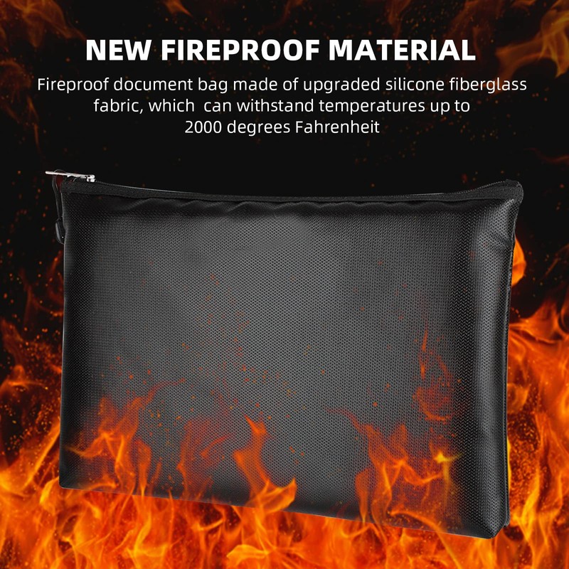 Document Bag Safe Fireproof Waterproof Fireproof Document Box Money Bag