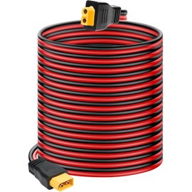 Ansoufien 10AWG XT60 Extension Cable 50FT, XT60 Cable with Male to Female Connector for Portable Power Station Solar Panel RC Battery