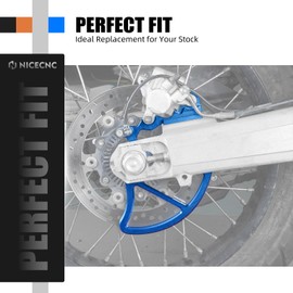 NICECNC Rear Brake Disc Guard Compatible with 690 Enduro/SMC R 2008-2024, Compatible with Husqvarna 701 Enduro/Supermoto 2016-2024, Compatible with GasGas ES/SM 700 2022-2024, Blue