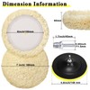 Tallew 8 Pcs 6 Inch Wool Buffing Polishing Pads Hook