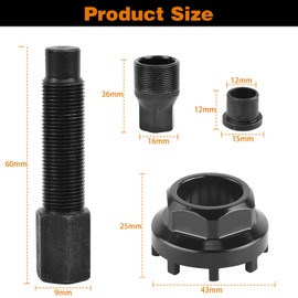 BIGP Bicycle Lock Ring Tool, Bicycle Crank Puller, Chain Riveter Bicycle, Bicycle Cassette Tool, Bicycle Bottom Bracket Remover for Many Bicycle Types