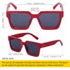 SHEEN KELLY Rectangular Retro Sunglasses Women Men Square Vintage Chunky