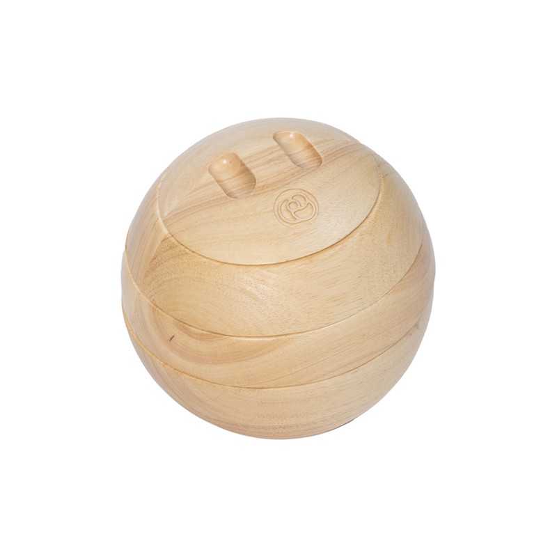 Tappas All-Natural Serving Container, Tiered Tray, Charcuterie, Sphere, Rubberwood