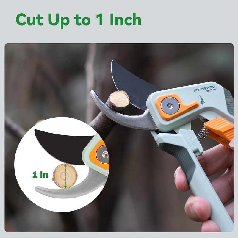PrunePro Pruning Shears for Gardening Professional Bypass Hand Pruner Up